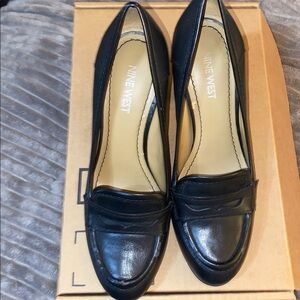 Leather Heel Pumps Women’s Classic Workwear Maryjane Block Heels, Size 7.5